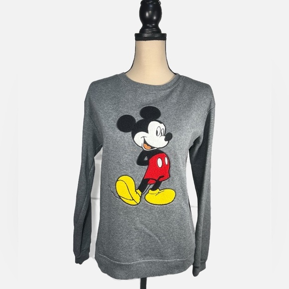 Disney Mickey Mouse Sweatshirt Charcoal Grey Women’s size M - Picture 1 of 6